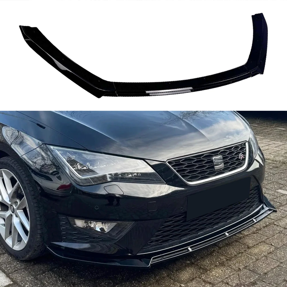 Front Bumper Splitter For Seat Leon 5F MK3 Sportstourer Cupra FR Diffuser Chin Spoiler Guard Tuning