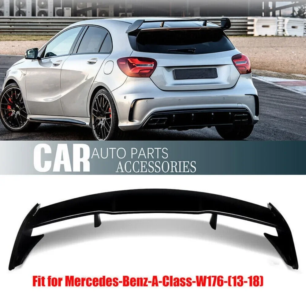 Per Mercedes Benz A-Class W176 13-18 Spoiler Sul Tetto Ala Nero Lucido Amg A45 Style