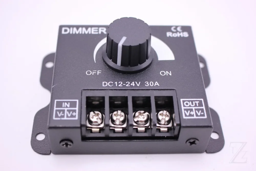 LED Dimmer DC 12V 24V 30A 360W Adjustable Brightness Lamp Strip Lamp Driver Single Color Light Power Controller
