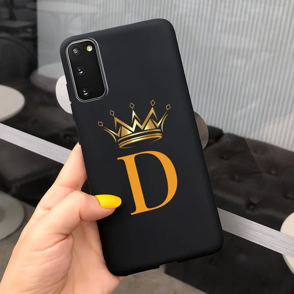 Elegant Soft Silicone Back Cover with Crown Letters Design