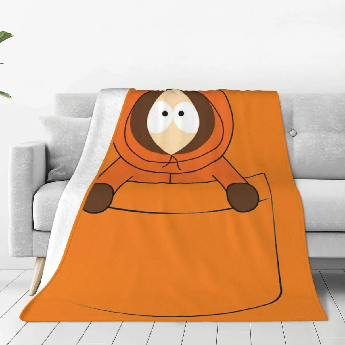 

Pocket Kenny Fleece Throw Blanket South-Park Blanket for Bedding Office Ultra-Soft Bedspread