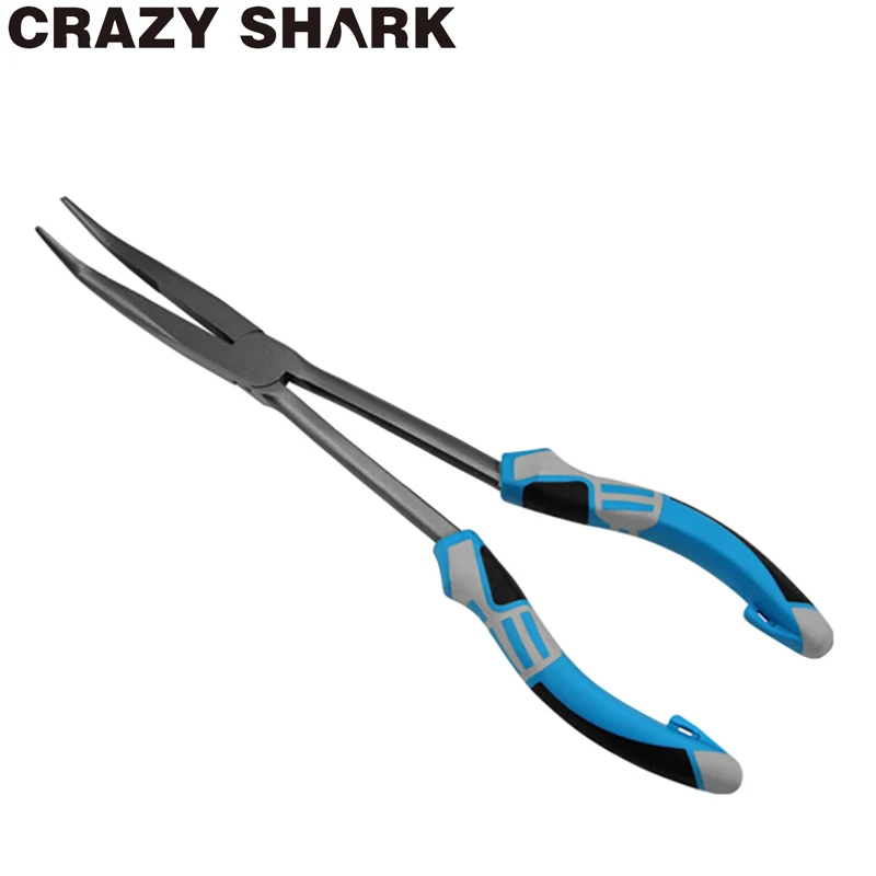 Crazy Shark Fishing Pliers Hook Remover Long Nose Fish Plier 11 Inches High  Carbon Steel Goods For Fishing Tools