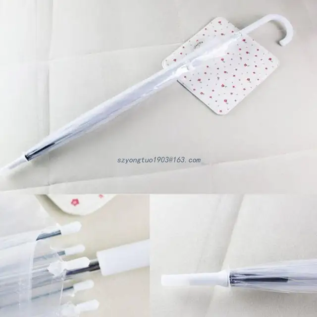 Átlátszó Gomba Esernyő Hosszú Fogantyúval Szélálló Esernyőkkel - Image 5