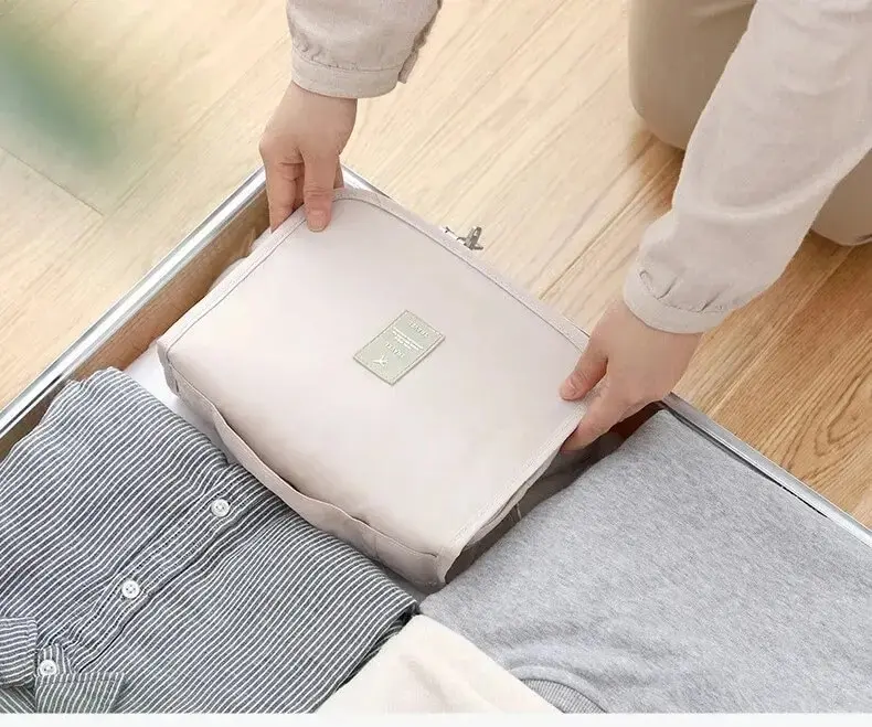 Description Picture 4 of itemPortable Travel Toiletry Bag, Waterproof Hanging Storage Bag, Mesh Pockets Hook Cosmetic Bag, Travel Accessories,Makeup Bags