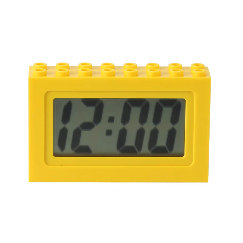 WANGE Mute Building Block Electronic Clock Creative Small Bricks Construction Toys Birthday Gift for Child Free Shipping Items