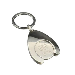 Compact Metal Keychain with Durable Coin Holder (2)