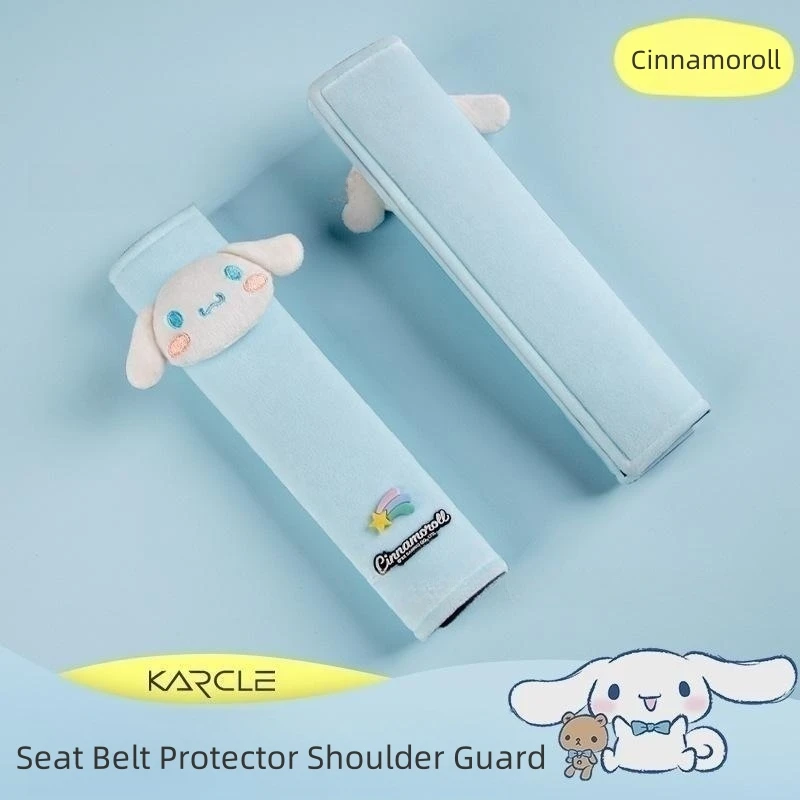 

Kawaii Sanrio My Melody Cinnamoroll Seat Belt Protector Shoulder Guard Cute Cartoon Anime Shoulder Cover Car Decoration Gift