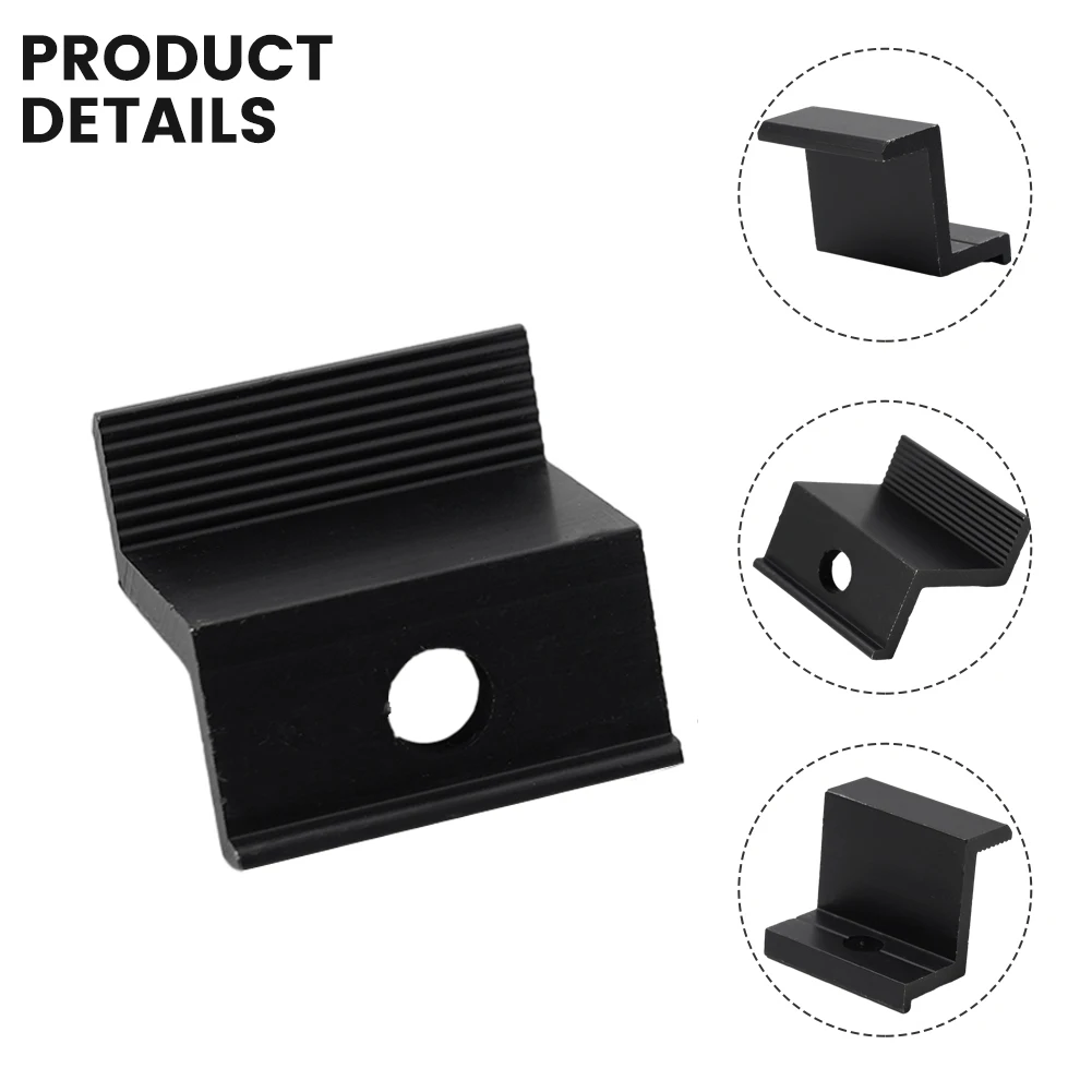 Solar Panel Clamps 10pcs PV Solar Panel Mount End Clamp Aluminum Alloy For 30mm Frame Corrosion Resistance PV Solar End Clamps Power Parts