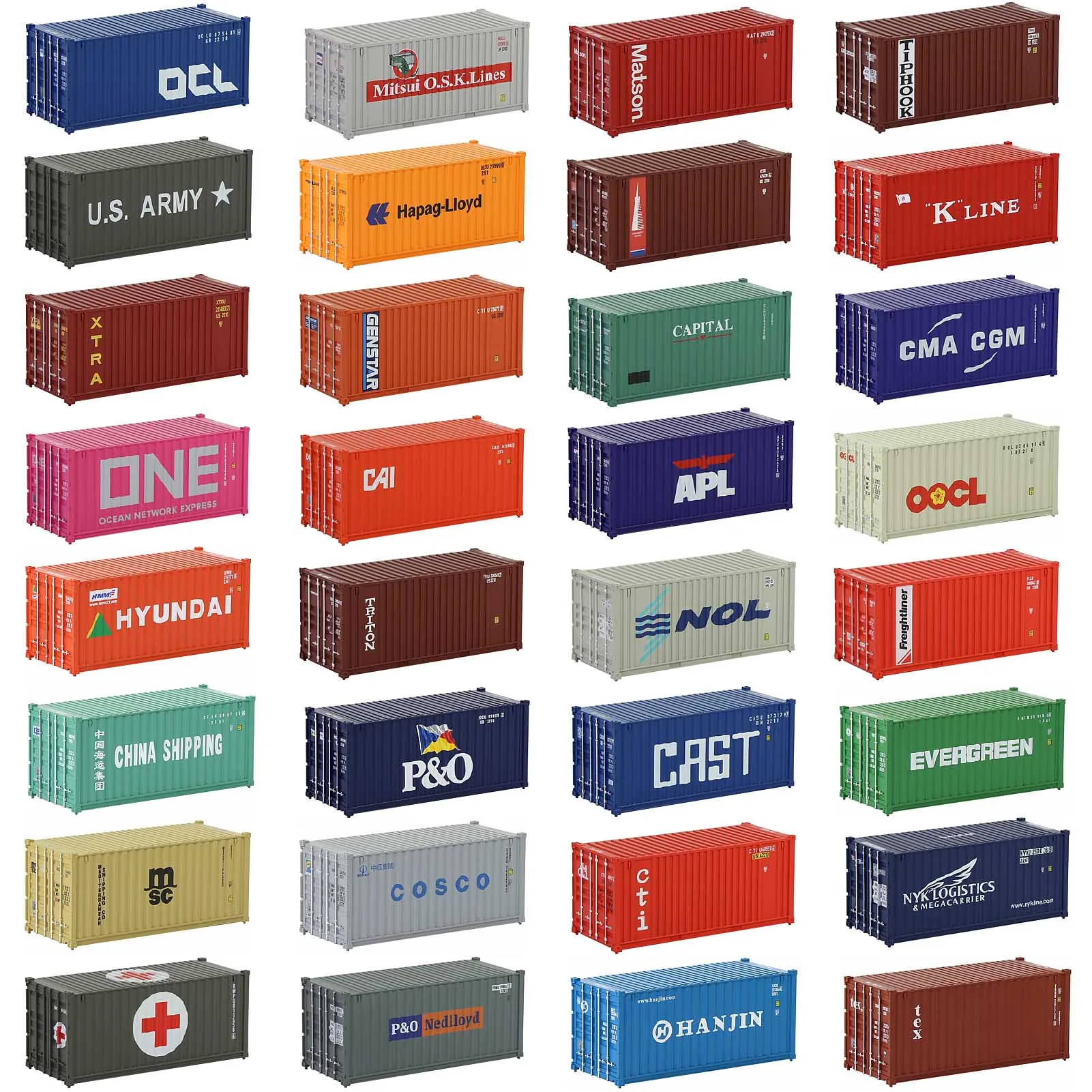 HO Scale 1:87 20ft Shipping Container - Image 2