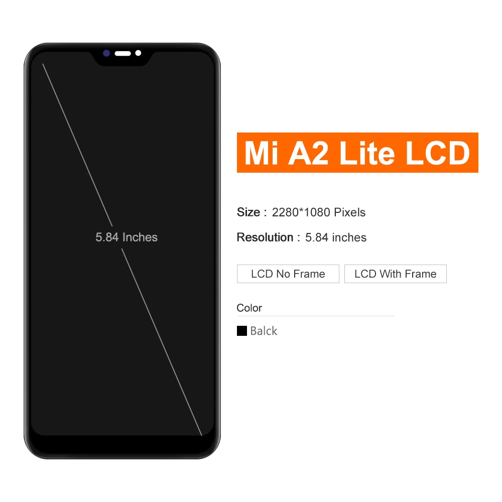 For Xiaomi Mi A2 Lite LCD Display Touch Screen Digitizer