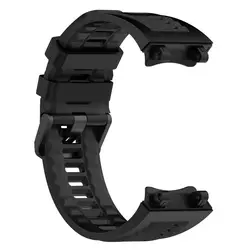 Enhanced Silicone Strap Smart Watch Wristband - Soft and Stylish Bracelet Accessory (Black)