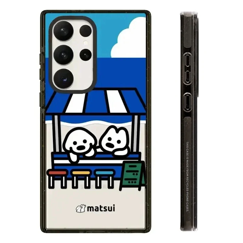 

Dog Cute Acrylic Black Border Protective Case for Samsung Galaxy S24 S23 S22 Ultra S24+ S23+ S22 Plus Shell