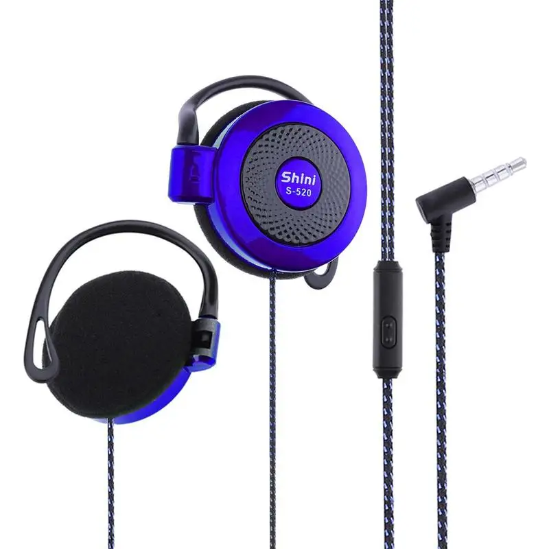 Shini S-520 3.5mm 스테레오 Mp4 이어 후크 게임, 스포츠 레저 휴대폰 범용 이어 후크 헤드셋, 와이어 스포츠 이어폰