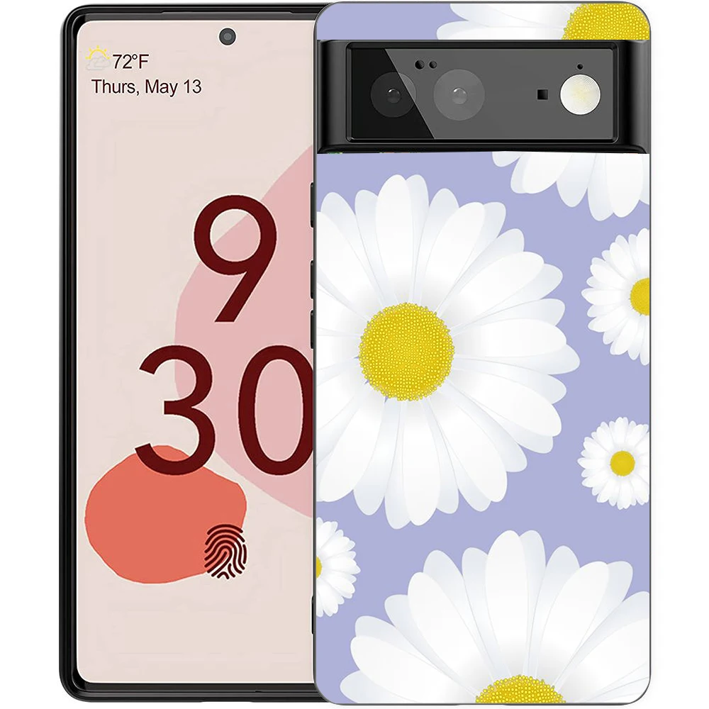 Frische kleine Gänseblümchen-Blumen-Handyhülle für Google Pixel 8 7 6 7A 6A Pro 5G, stoßfestes Silikon, weiche 9 Pro XL 8 Pro 5G-Hülle – Detail 3