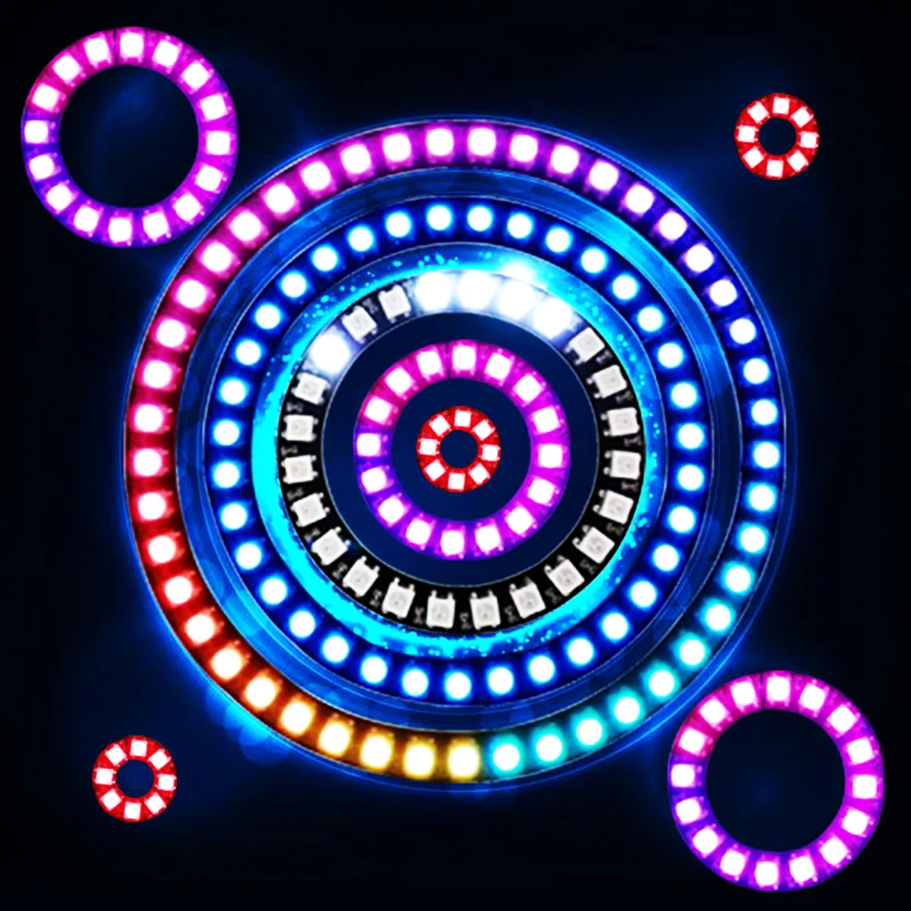 DC5V WS2812B DIY Led Ring Individually Addressable 5050 RGB Round Modules 8 To 148 Pixel