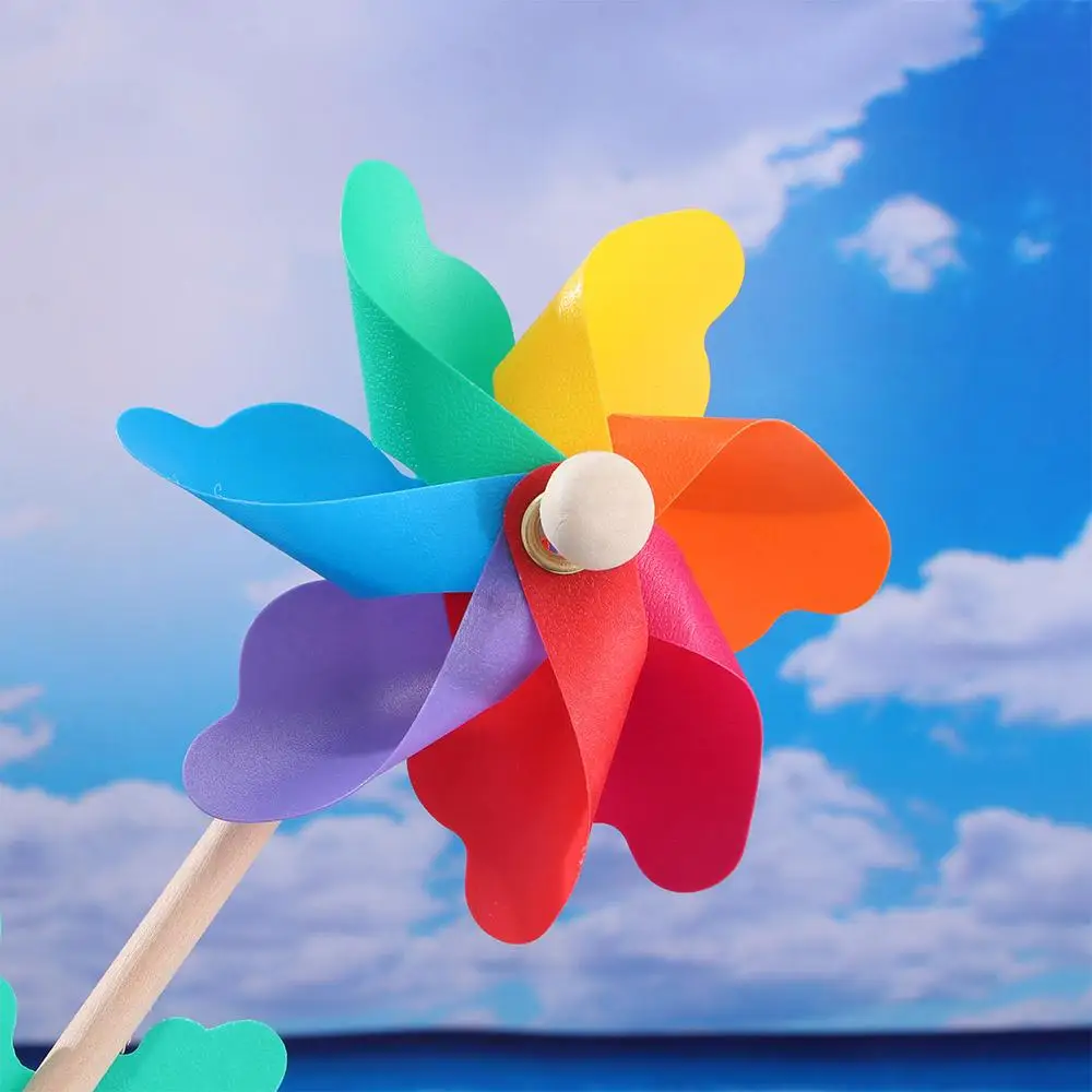 Colorful Windmill Wind Spinner Home Garden Yard Decoration Kids Toy Garden Beauty Supplies