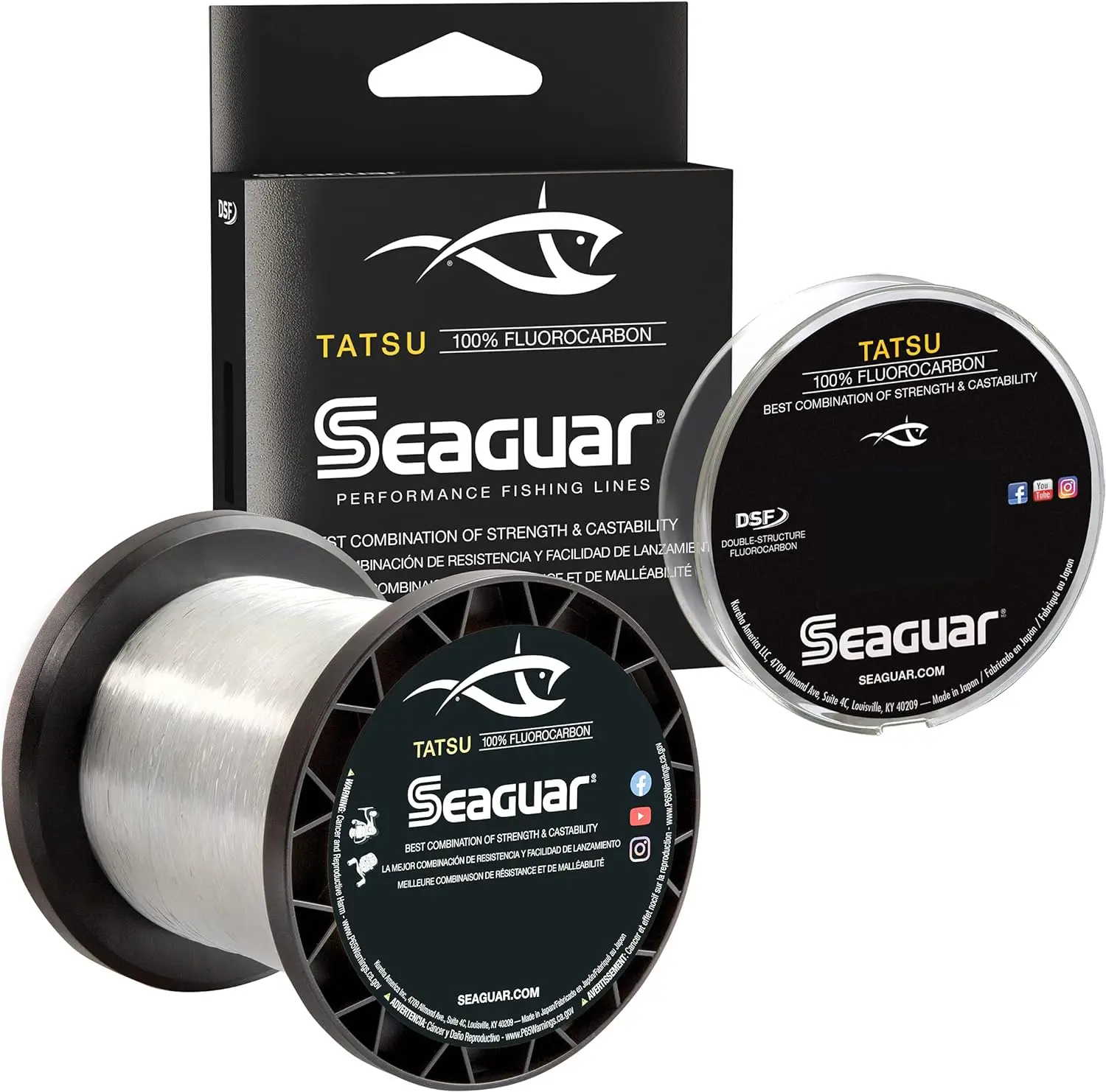

SEAGUAR TATSU 100% Original From JAPAN Monofilament Fluorocarbon Fishing Line 200YDS 183M Carbon Fiber Fishing Line