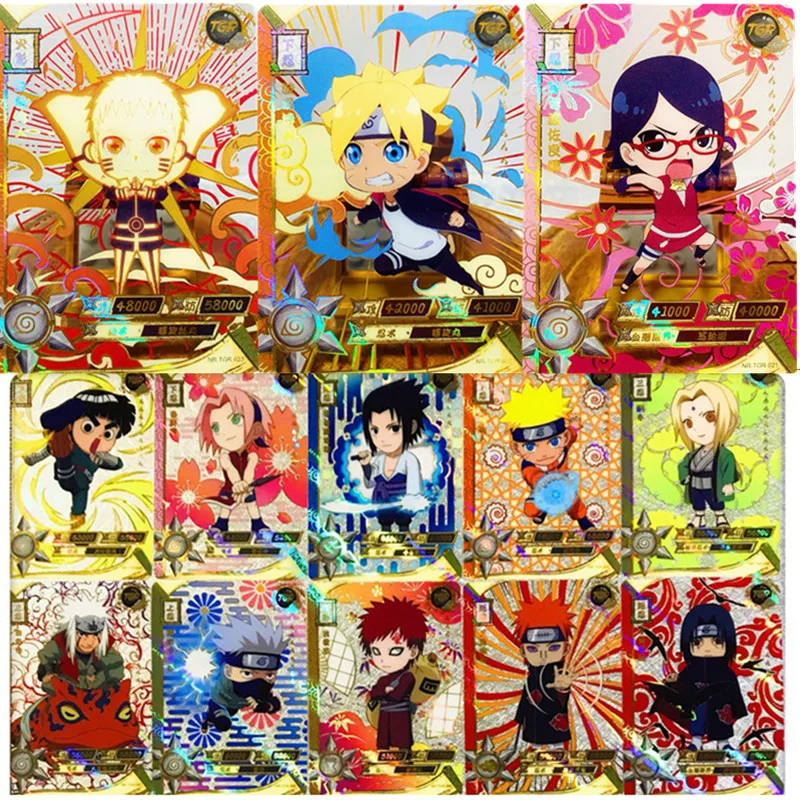 

Anime NARUTO card Shippuden The first full set of TGR Uzumaki Naruto Uchiha Sasuke Hatake Kakashi Game collection Cards Toy gift