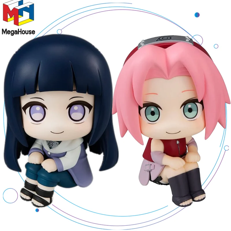 

Original MegaHouse MH Look Up Naruto Haruno Sakura Figure Hyuuga Hinata Q Version Anime Figures PVC Model Collections Toys