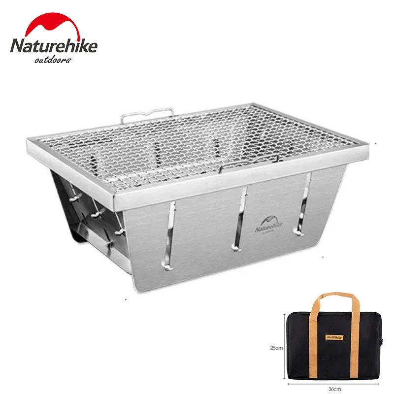 

Naturehike Camping Outdoor Picnic BBQ Grill Portable Folding Stainless Steel Stove Embedded Oven With Free Clip BBQ Accessories