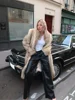 Chic Gradient Lapel Cropped Faux Fur Coat Women Fashion Long Sleeve Short Thickening Jacket Winter New Ladies Highstreet Outwear 6