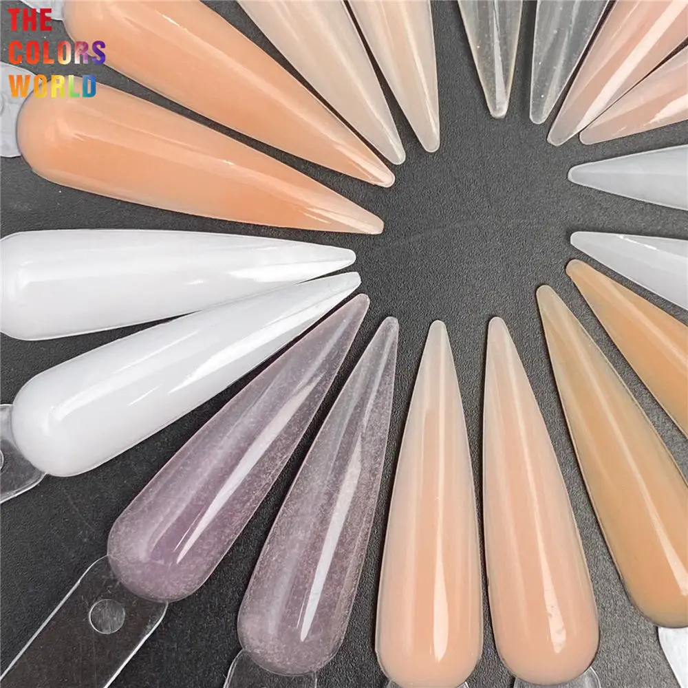 TCT-815 Pink White Clear Acrylic And Dip Powder Carving Nails Polymer Tip Extension Crystal Powder Nail French Manicure