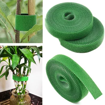 1 Roll Nylon Plant Ties Plant Bandage Hook Loop Adjustable Bandage Garden Hook Loop Bamboo Cane Wrap Support Garden Accessories