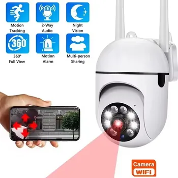 3MP WiFi Camera Home PTZ IP Camera Color Night Audio Wireless Surveillance Camera Auto Home Tracking Security CCTV Camera 1