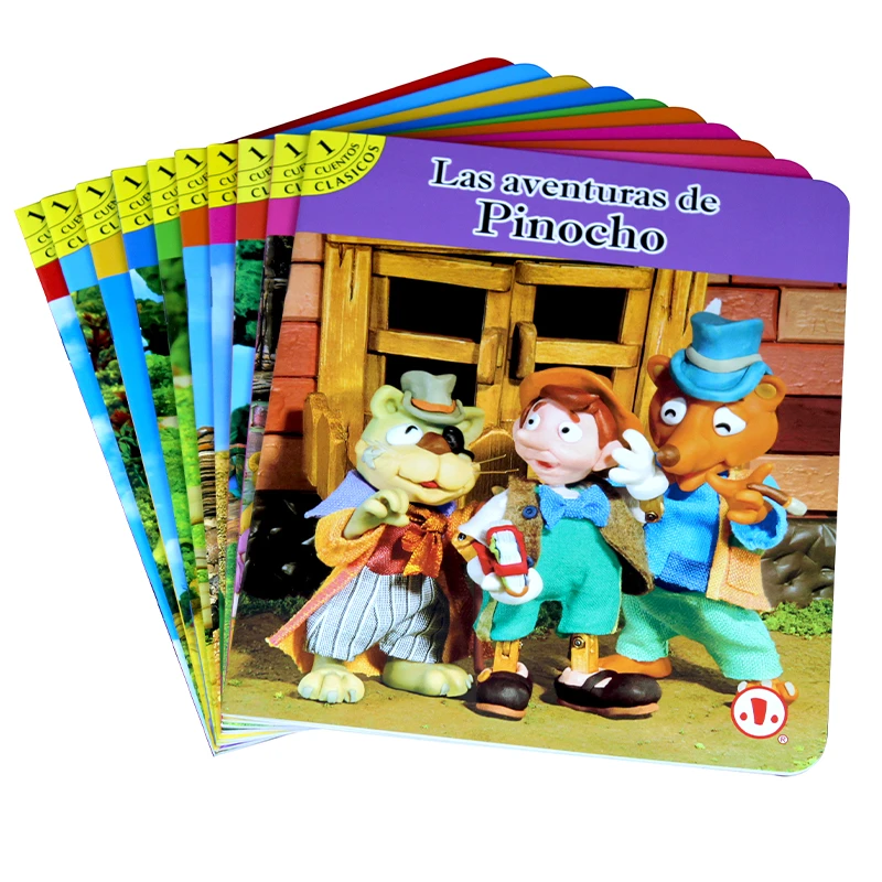 Libros de cuentos Montessori en español para niños, libro educativo de dibujos  animados de cuento de hadas para niños de 3 a 8 años, 10 piezas| | -  AliExpress