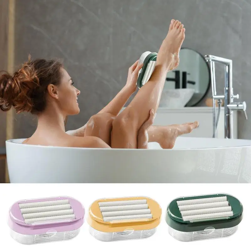 

Hand-Free Foaming Soap Box Foaming Soap Dish Roller Bubbler Lathering Storage Case Foaming Soap Dish For Travel Laundry Home Use