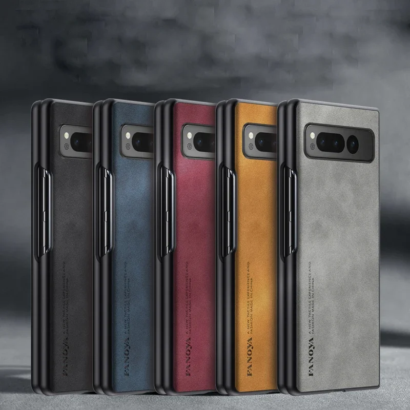 Premium Matte Leather Feel Phone Case - Shockproof & Anti-Fingerprint Silicone Cover