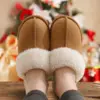 Crestar Women Winter Home Slippers Girls Warm Comfortable Fur Slippers Indoor Non-slip Shoes With Soft Soles Bedroom Slippers 4