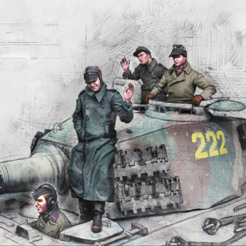 Tiger Tank Crew Resin Figure German Tank Crew 1/35 Resin Model Kits
