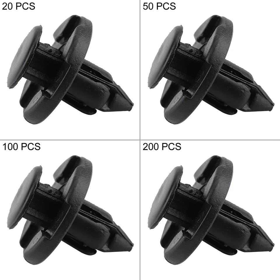 Lot De 50 Clips De Calandre Noirs 01553-03831 Fixations De