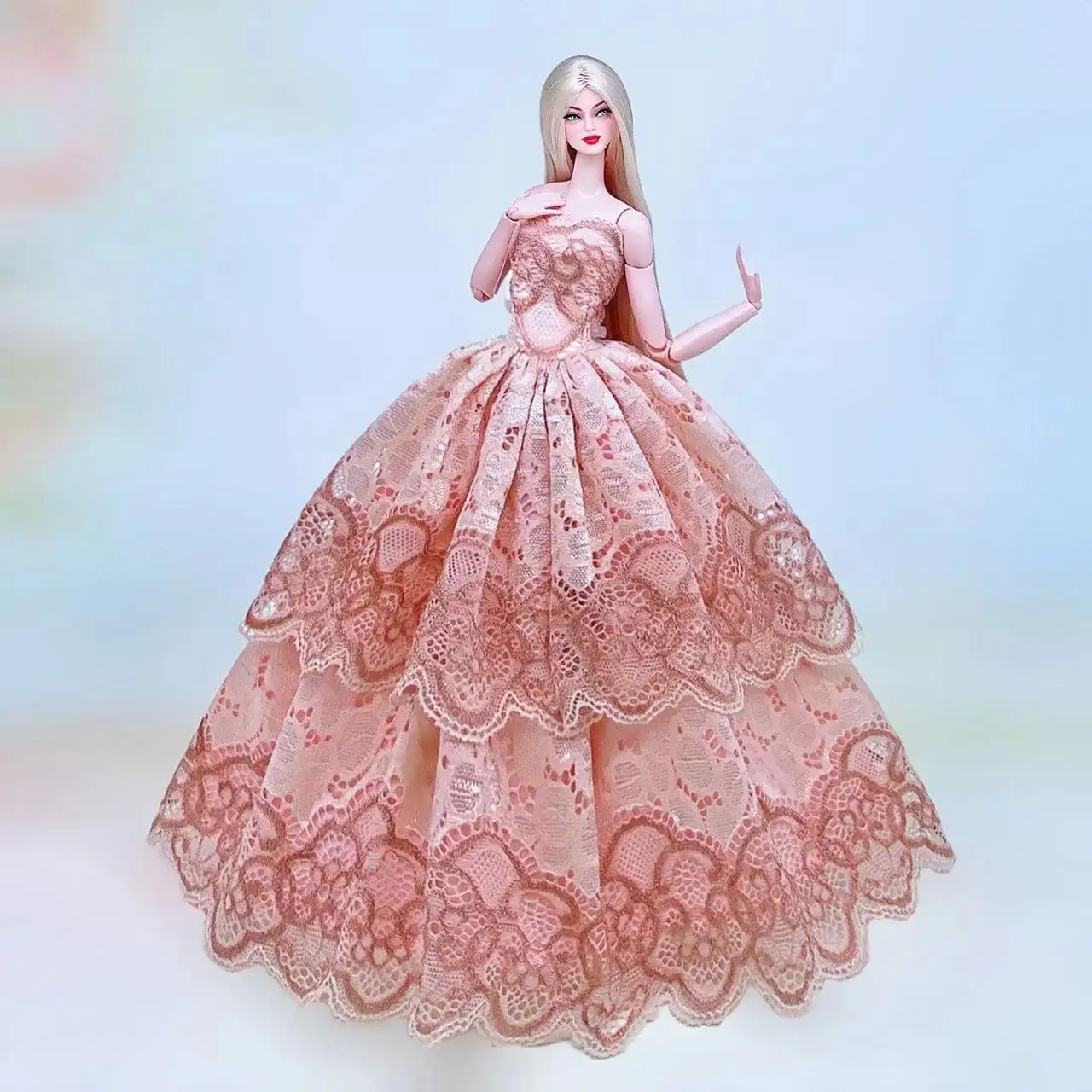 Vestido De Princesa De Encaje Con Cola De Pez Para Muñecas De 30 Cm (1/6) – Elegante Ropa De Noche Para Muñecas SD Y BJD, Regalo Para Niñas
