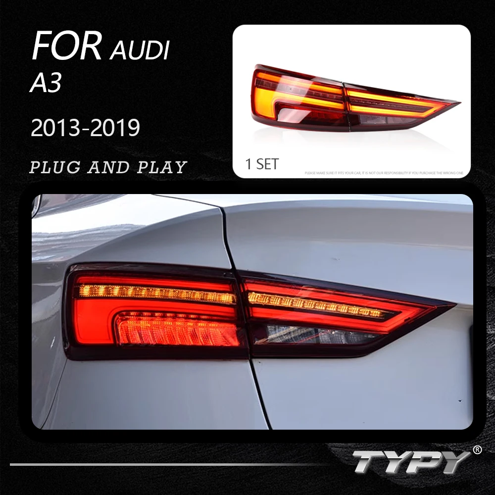 

TYPY Car Tail Lights For Audi A3 2013-2019 LED Car Tail Lamps Daytime Running Lights Dynamic Turn Signals Car Accessories