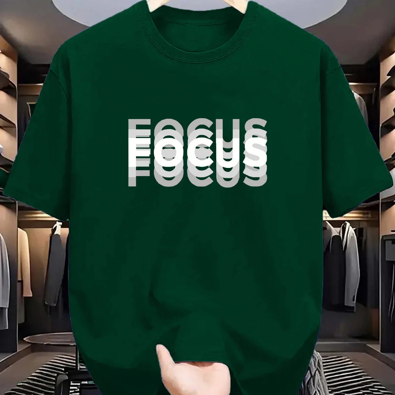 تي شيرت رجالي صيفي 100 قطن عصري كاجوال فضفاض مقاس...