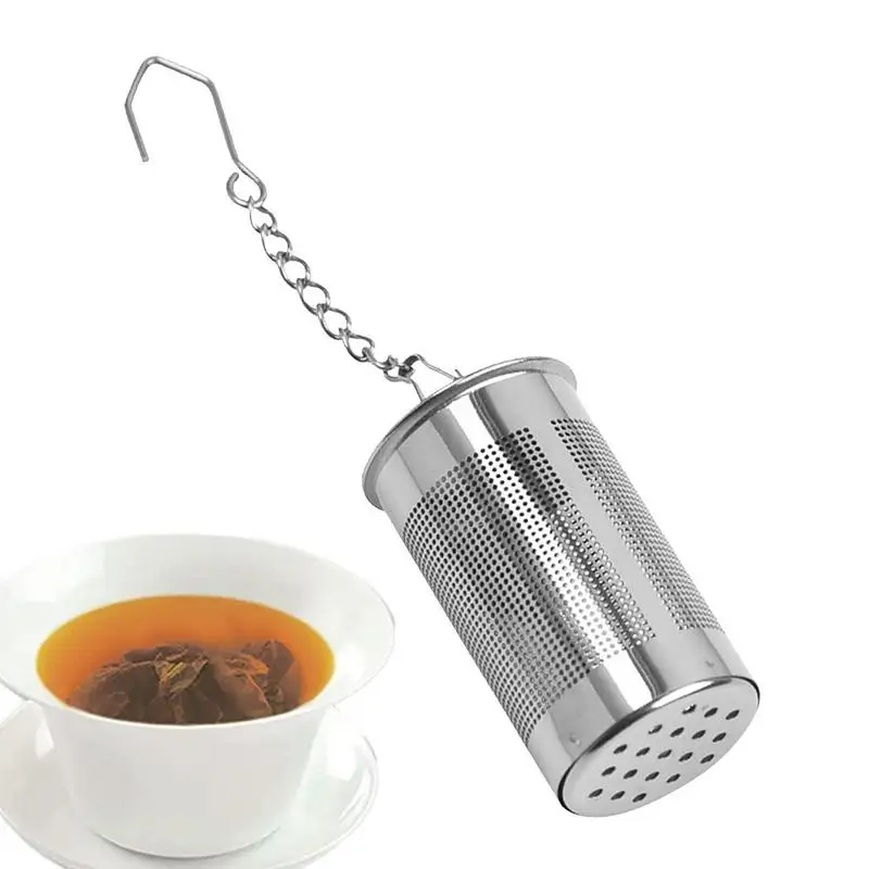 304 Stainless Steel Tea Strainers Set Extra Fine Mesh Tea Infuser For Loose-Updated Slim Threaded Lid For Black