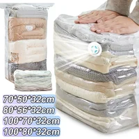 No Need Pump Vacuum Bags Cube Large Capacity Space Saver Storage Bag for Storing Clothes Blanket Quilt Compression Organizer Bag 1