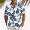 Plant Printed Men's Hawaiian Beach Shirts Summer Casual Short Sleeve Lapel Shirts Holiday Shirts For Men Large Size Men Clothing 1