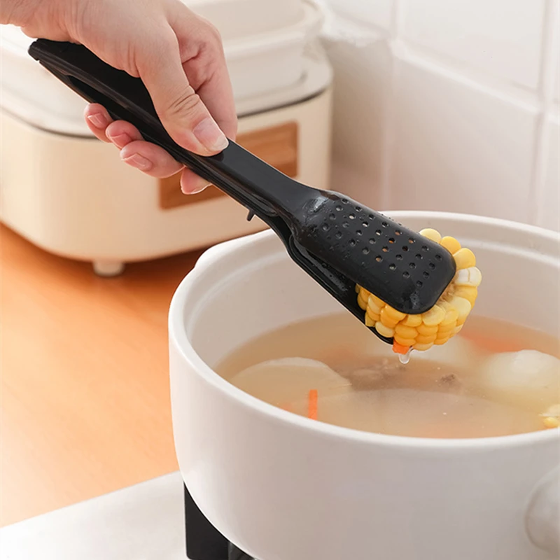Two-in-One Kitchen Barbecue Food Tongs Steak Bread Clip Tableware Detachable Spoon Colander Home Cooking Accessories
