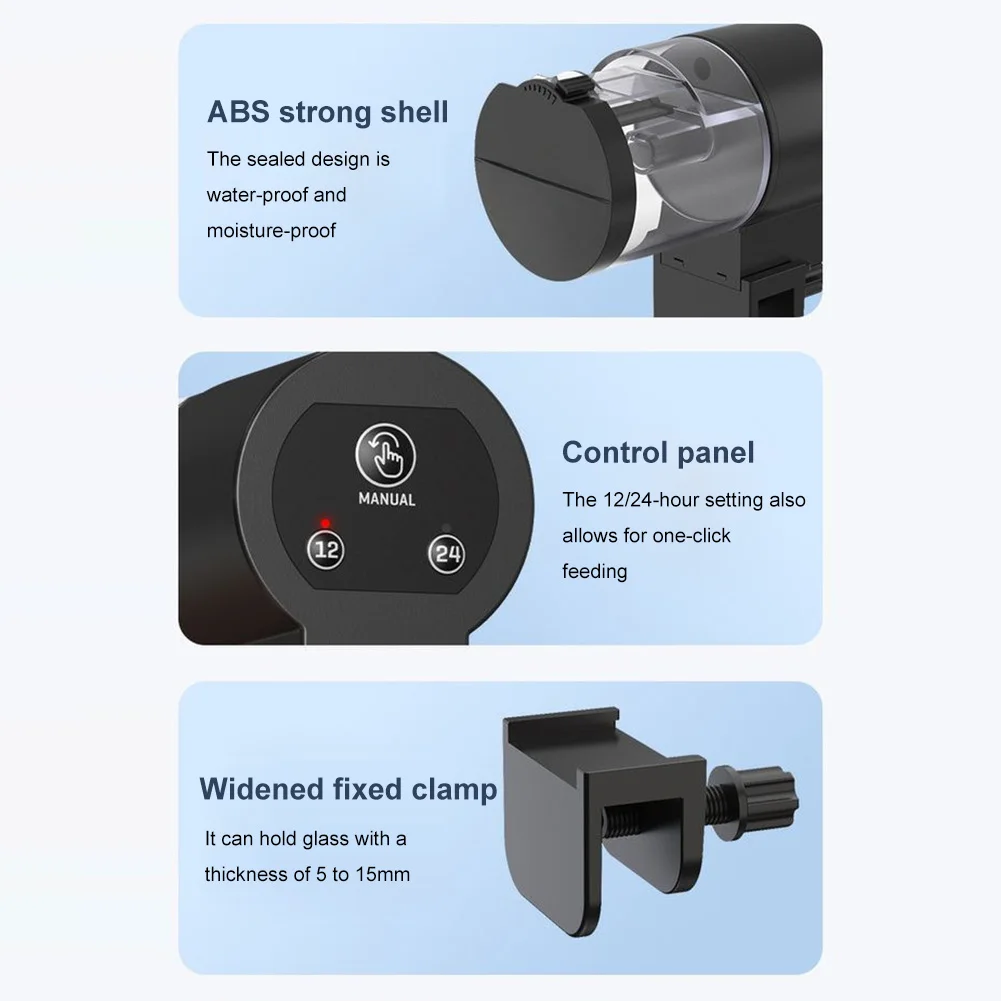 Automatic Fish Tank Feeder Large Capacity Timer Fish Food Dispenser Intelligent Control Fish Feeder for Goldfish/Koi/Turtle