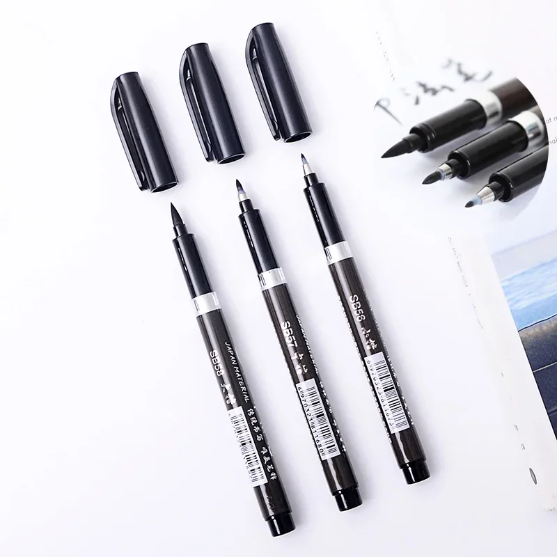 Brush Pens Markers Calligraphy Art Writing Office School Supplies