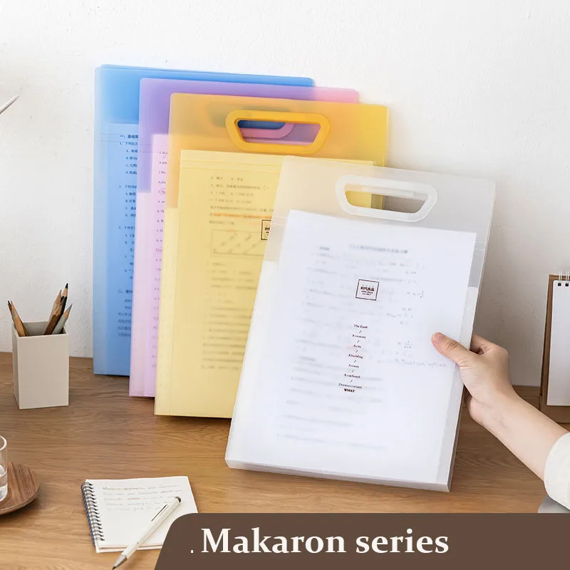 

Large-capacity A4 Folder Portable File Storage Bag Transparent Documents Archives Organizer 13 Grids Office Organ Bag