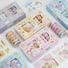 Kawaii Sticker Tape Cute Girl Heart Student Hand Account Diary Diy Decoration Material Hand Account Gift Box Set 4