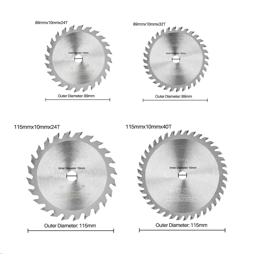 1pc Circular Saw Blade 89mm/115mm For Angle Grinder TCT Carbide Wood Cutting Disc 24T 32T 40T For Cutting Plastic Board Wood cmcp 89 115mm circular saw blade 24t 32t 40t carbide tipped saw blade for angle grinder tct saw blade wood cutting disc