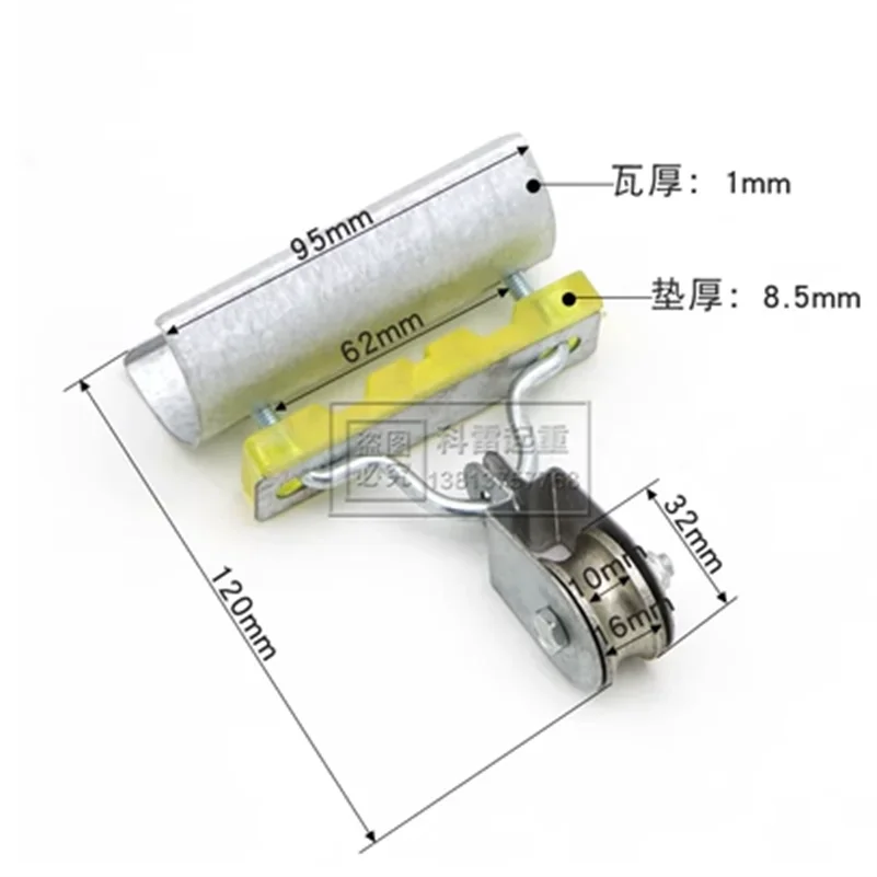 Crane Flat Cable Suspension Pulley Nylon Tile Bearing Wheel Towing Cable Steel Wire Rope Pulley