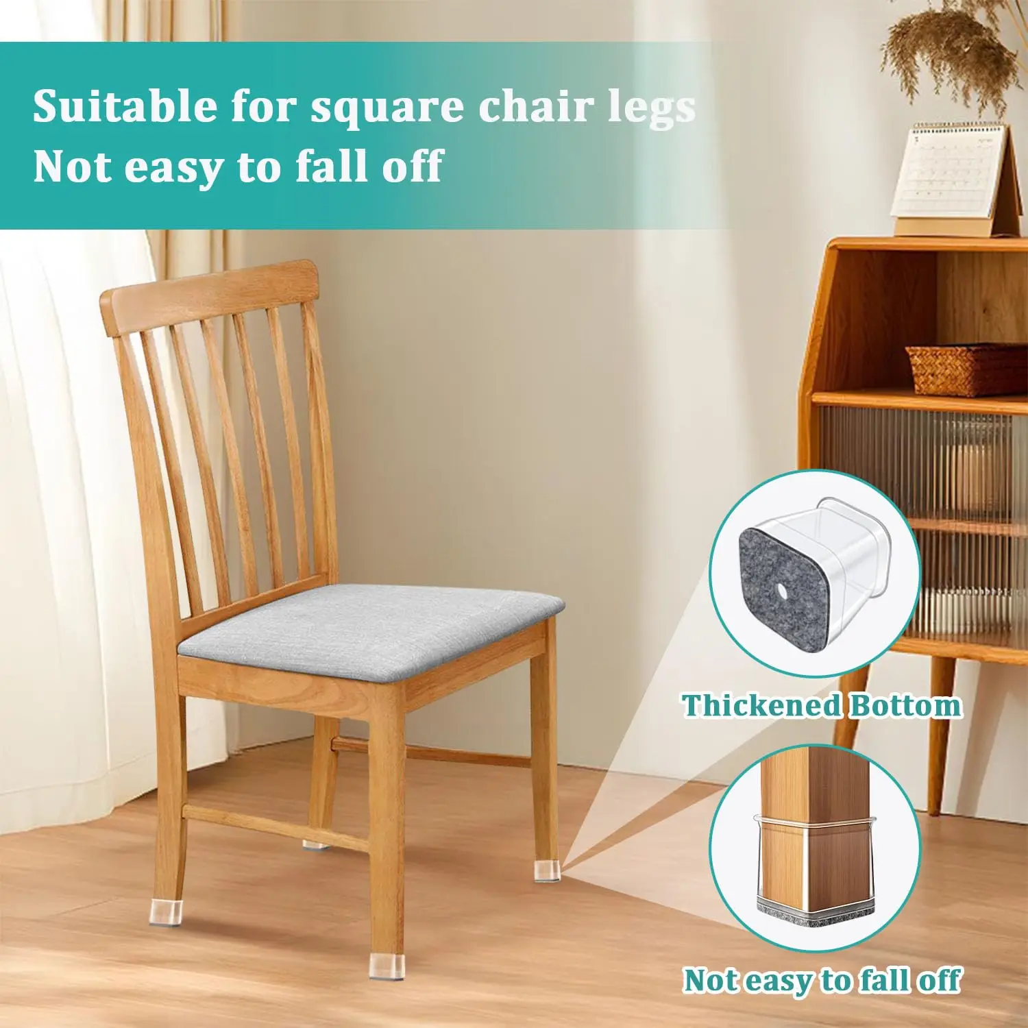 Durable Silicone Chair Leg Floor Protectors - Anti-Scratch & Noise Reduction Set