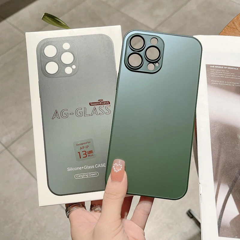 20PCS Original AG Silicone Matte Glass Case For iPhone 14 13 12 11 Pro