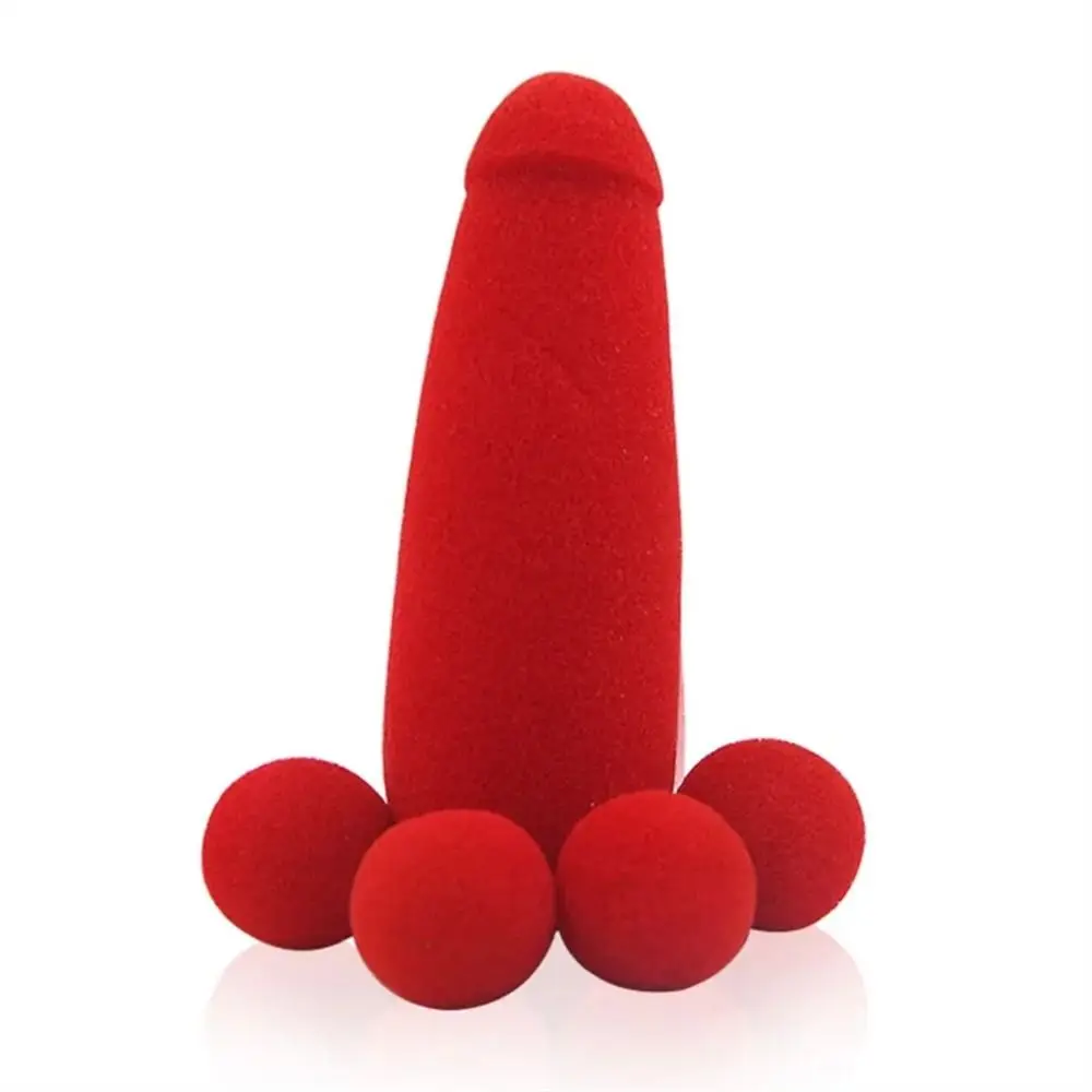 1 Set Small Sponge Brother Magic Tricks 4pcs Red Sponge Balls Funny Gadgets Street Stage Close Up Magic Prop Magician Joke